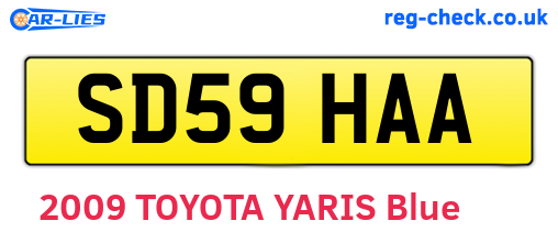 SD59HAA are the vehicle registration plates.