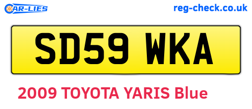 SD59WKA are the vehicle registration plates.