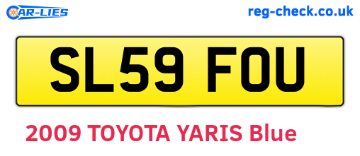 SL59FOU are the vehicle registration plates.