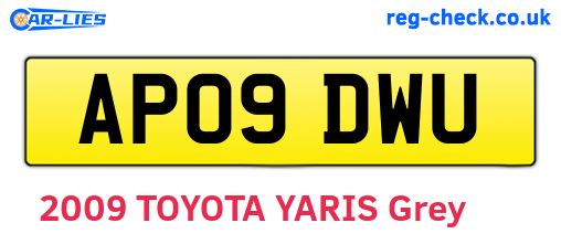 AP09DWU are the vehicle registration plates.