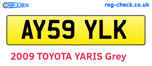 AY59YLK are the vehicle registration plates.