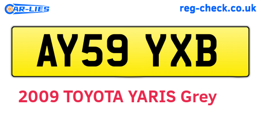 AY59YXB are the vehicle registration plates.