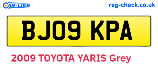 BJ09KPA are the vehicle registration plates.