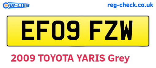 EF09FZW are the vehicle registration plates.
