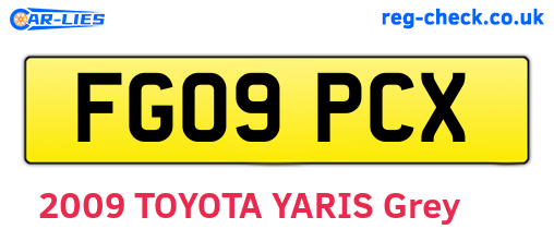 FG09PCX are the vehicle registration plates.