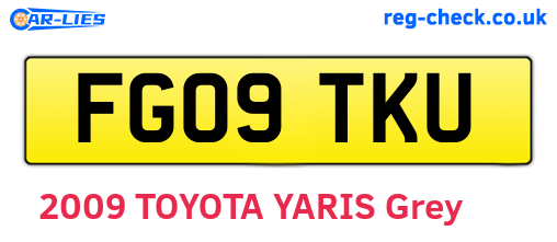 FG09TKU are the vehicle registration plates.