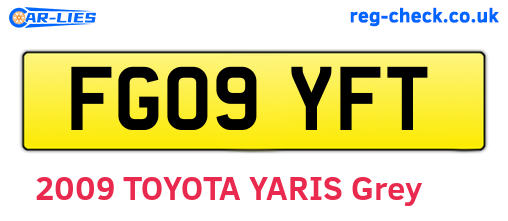 FG09YFT are the vehicle registration plates.