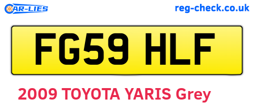 FG59HLF are the vehicle registration plates.