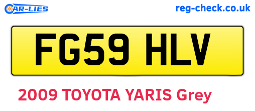 FG59HLV are the vehicle registration plates.