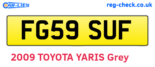 FG59SUF are the vehicle registration plates.