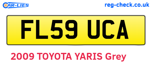FL59UCA are the vehicle registration plates.