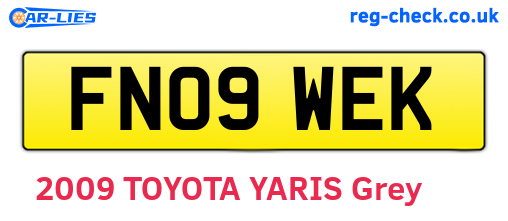FN09WEK are the vehicle registration plates.