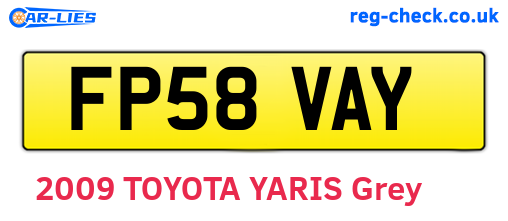 FP58VAY are the vehicle registration plates.