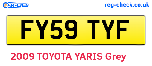 FY59TYF are the vehicle registration plates.