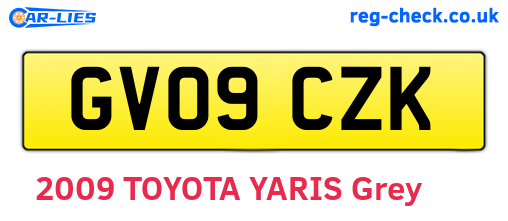 GV09CZK are the vehicle registration plates.