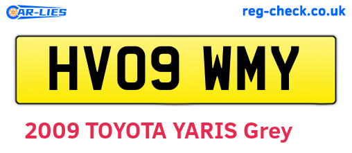 HV09WMY are the vehicle registration plates.