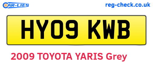 HY09KWB are the vehicle registration plates.