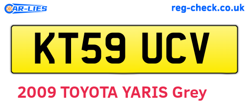 KT59UCV are the vehicle registration plates.