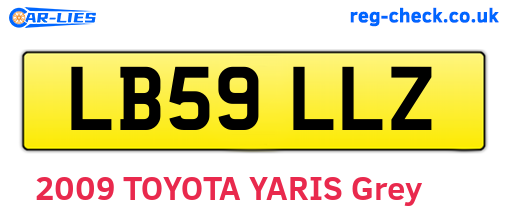 LB59LLZ are the vehicle registration plates.