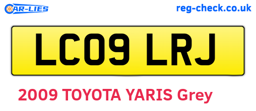 LC09LRJ are the vehicle registration plates.