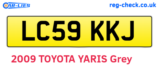 LC59KKJ are the vehicle registration plates.