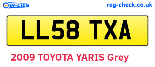 LL58TXA are the vehicle registration plates.
