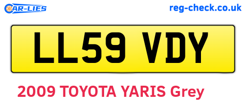 LL59VDY are the vehicle registration plates.