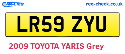 LR59ZYU are the vehicle registration plates.