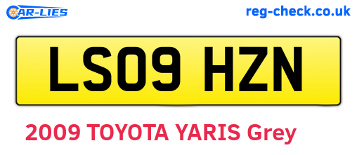 LS09HZN are the vehicle registration plates.