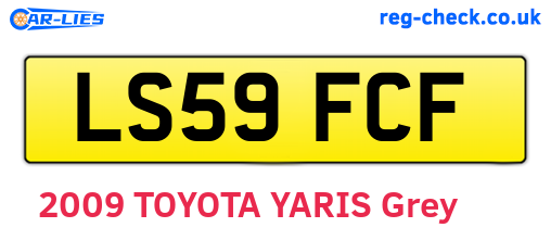 LS59FCF are the vehicle registration plates.