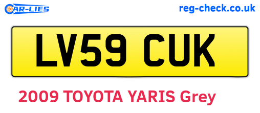 LV59CUK are the vehicle registration plates.