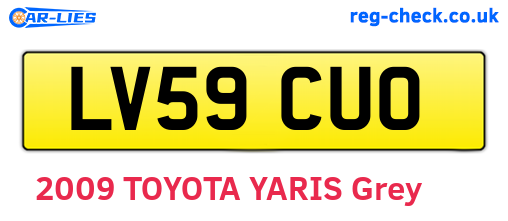LV59CUO are the vehicle registration plates.