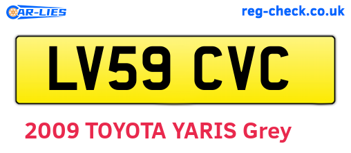 LV59CVC are the vehicle registration plates.