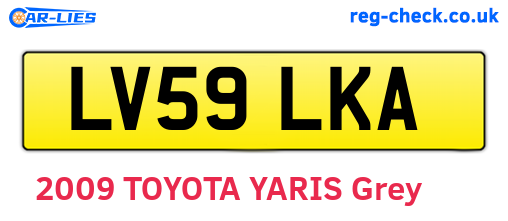 LV59LKA are the vehicle registration plates.
