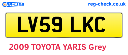 LV59LKC are the vehicle registration plates.