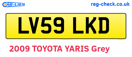 LV59LKD are the vehicle registration plates.