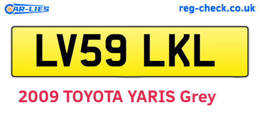 LV59LKL are the vehicle registration plates.