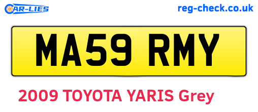 MA59RMY are the vehicle registration plates.