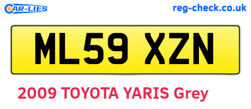 ML59XZN are the vehicle registration plates.