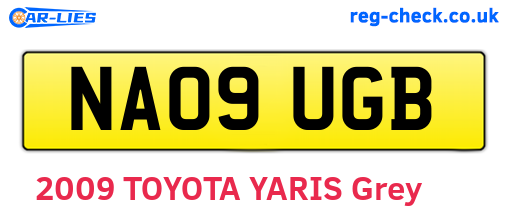 NA09UGB are the vehicle registration plates.