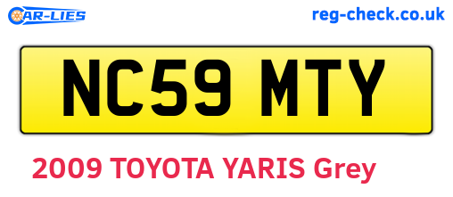 NC59MTY are the vehicle registration plates.