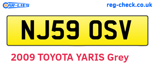 NJ59OSV are the vehicle registration plates.