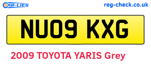 NU09KXG are the vehicle registration plates.