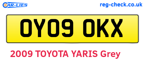 OY09OKX are the vehicle registration plates.