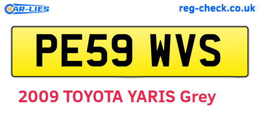 PE59WVS are the vehicle registration plates.