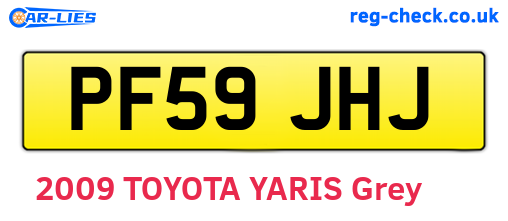 PF59JHJ are the vehicle registration plates.