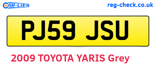 PJ59JSU are the vehicle registration plates.