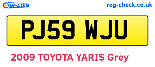 PJ59WJU are the vehicle registration plates.