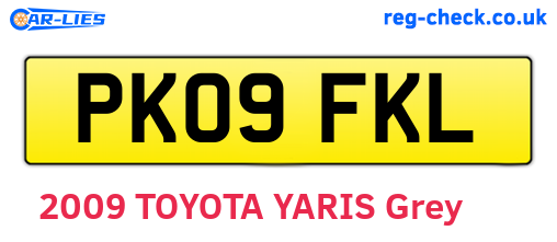 PK09FKL are the vehicle registration plates.
