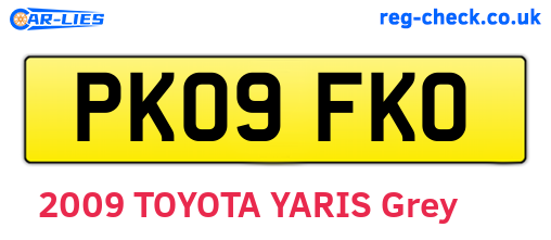 PK09FKO are the vehicle registration plates.
